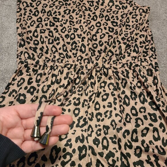 NWT Skorts Leopard print Summer Sleeveless Casual Tie Waist Romper - Picture 3 of 4